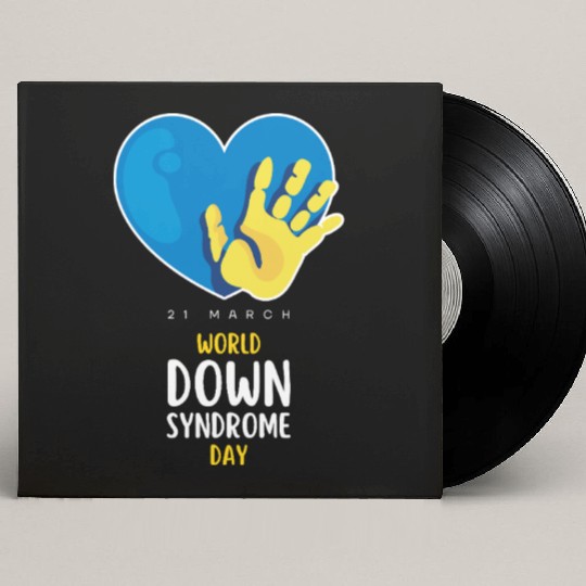 World Down Syndrome Awareness Men Women Kids Custom Vinyl Record Sleeves