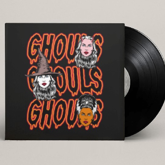 Ghouls, Ghouls, Ghouls Lady Horror Monster Mob Custom Vinyl Record Sleeves