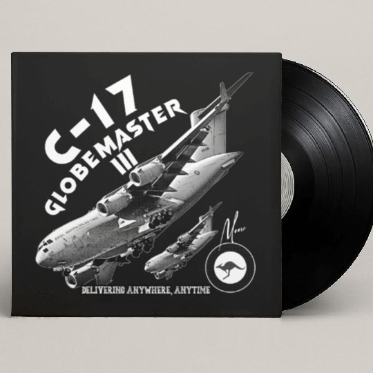 RAAF C-17 Globemaster – Heavy Airlift Power Custom Vinyl Record Sleeves