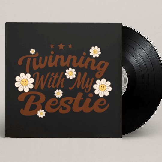 Twinning With My Bestie Spirit Week Twin Day Custom Vinyl Record Sleeves