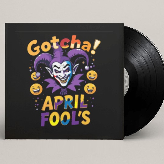 "Gotcha! April Fool’s – Funny Jester & Prank Custom Vinyl Record Sleeves