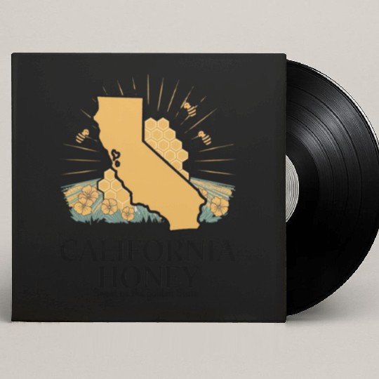 California honey sweet as the golden state Custom Vinyl Record Sleeves