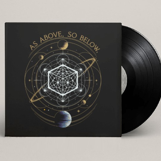 As Above, So Below - Sacred Geometry Custom Vinyl Record Sleeves