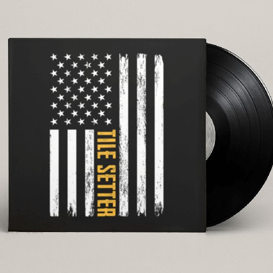 Tile Setter American Flag Patriotic Work Custom Vinyl Record Sleeves