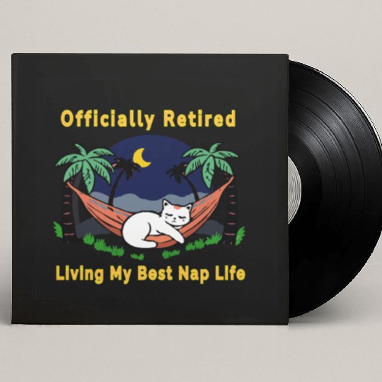 Retired Cat - Living the Dream Custom Vinyl Record Sleeves