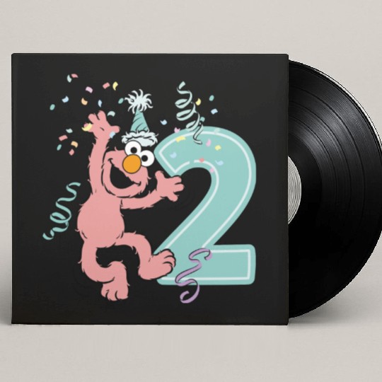 Sesame Street Birthday Design With Elmo Two Years Custom Vinyl Record Sleeves
