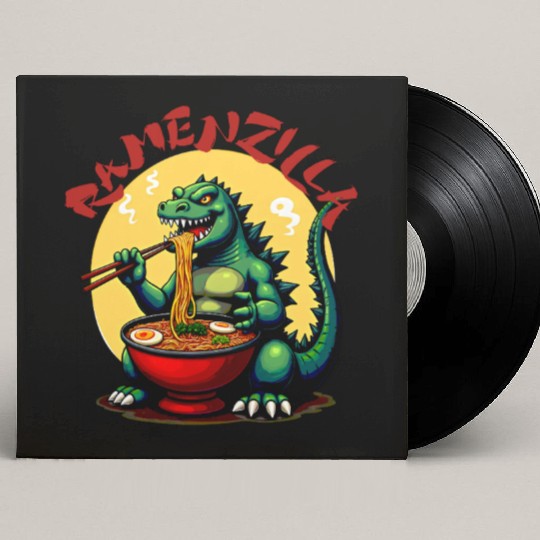 RamenZilla Ramen Noodle Loving Kaiju Monster Custom Vinyl Record Sleeves