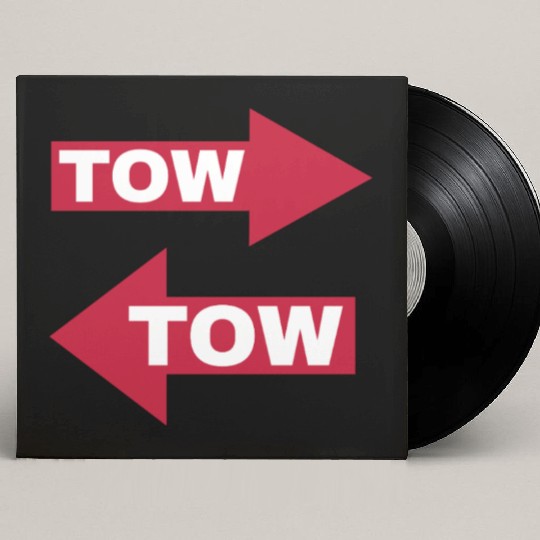 tow arrow red moving automotive because racecar Custom Vinyl Record Sleeves