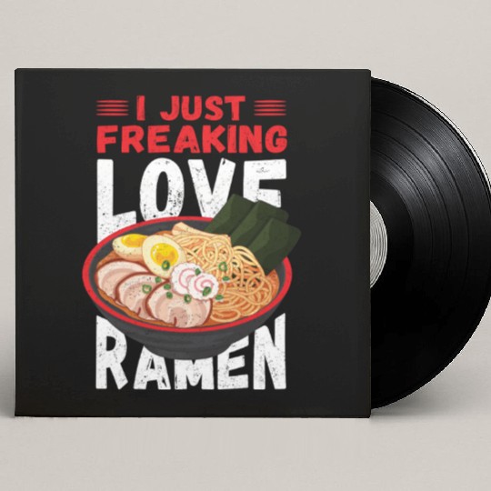 Ramen Japanese Noodles I Love Ramen Custom Vinyl Record Sleeves
