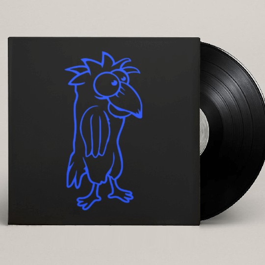 Parrot bird looks funny stupid scared confused fun Custom Vinyl Record Sleeves