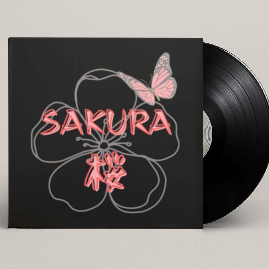 SAKURA - Cherry Blossom Custom Vinyl Record Sleeves