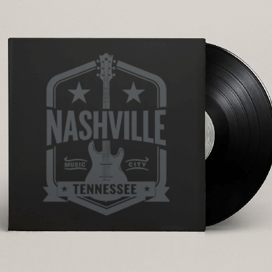 Nashville Music City Guitar Tennessee Custom Vinyl Record Sleeves