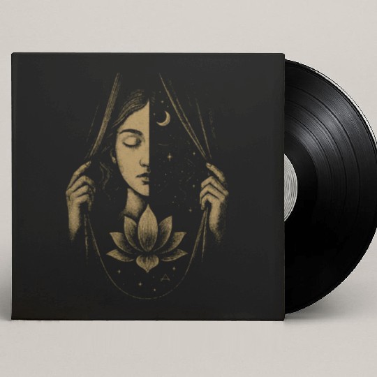 Between Worlds Cosmic Lotus Art Custom Vinyl Record Sleeves