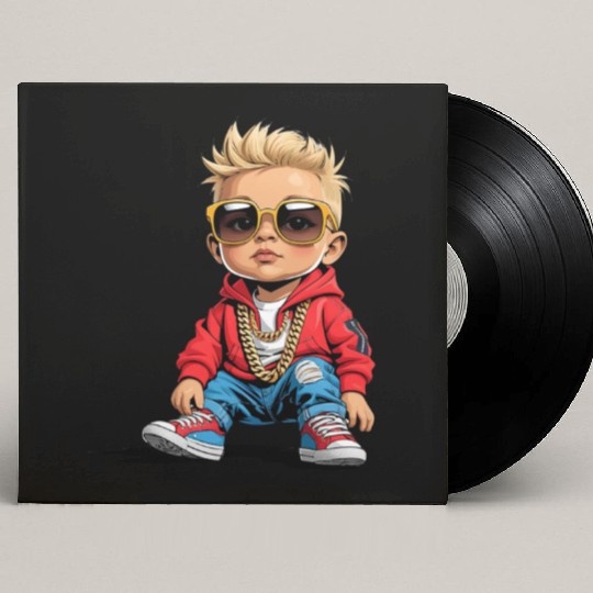 Lil' Vibe – Hip-Hop Toddler Vector Art Custom Vinyl Record Sleeves