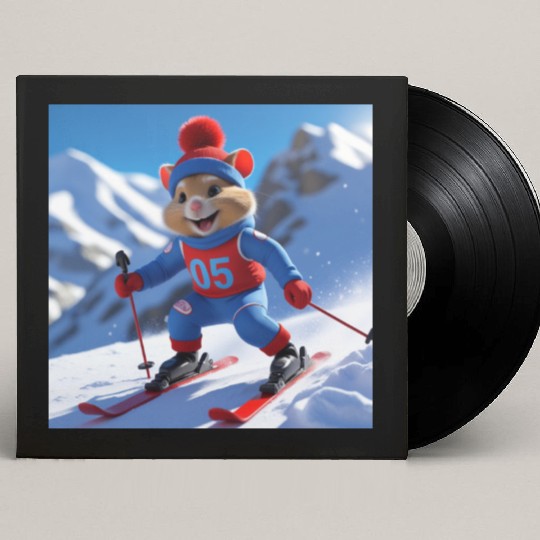 Hamster climbing the mountains Custom Vinyl Record Sleeves