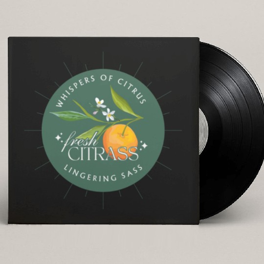 Elegant Citrus Branding Design Custom Vinyl Record Sleeves