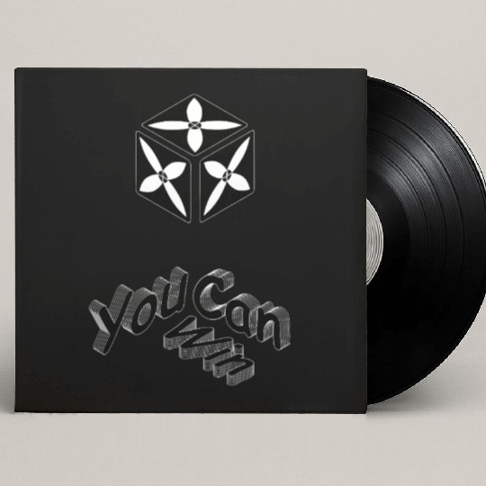 "You Can Win" 3D Typography Motivational Custom Vinyl Record Sleeves