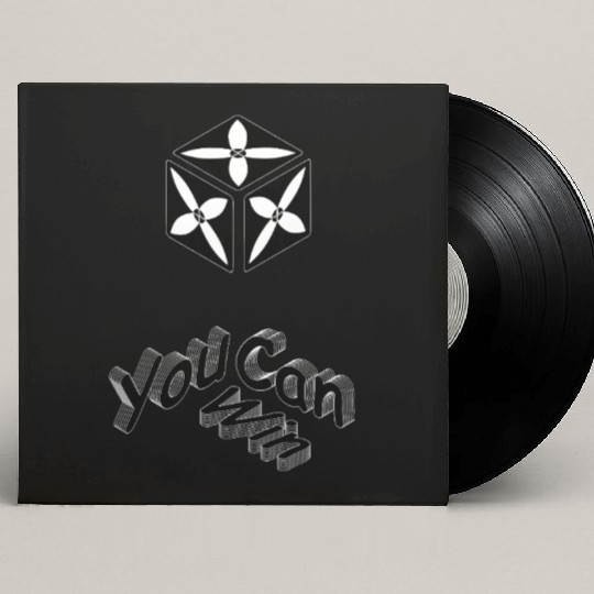 "You Can Win" 3D Typography Motivational Custom Vinyl Record Sleeves