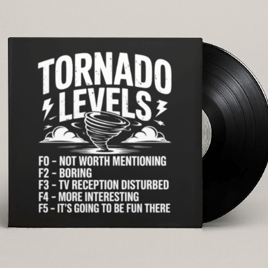 Tornado Levels Meteorology Storm Chasing Custom Vinyl Record Sleeves