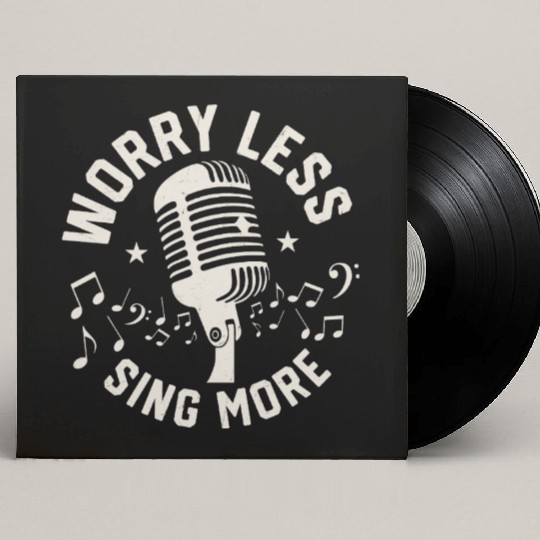 Worry Less Sing More Singing Singer Custom Vinyl Record Sleeves