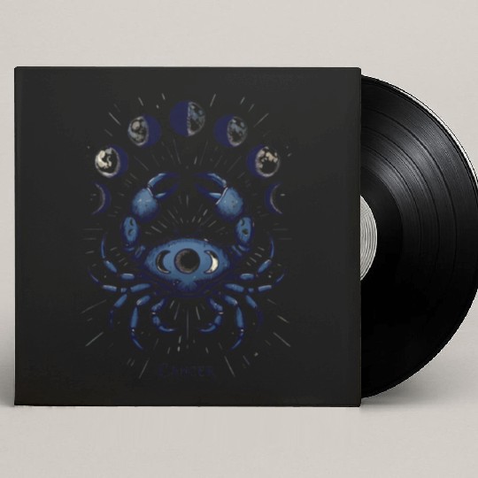 Zodiac Card Cancer Custom Vinyl Record Sleeves