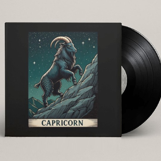 Zodiac Card Capricorn Custom Vinyl Record Sleeves