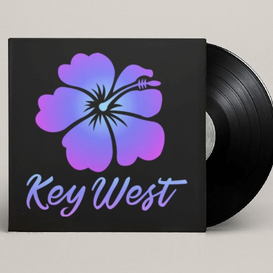 Key West Tropical Flower Custom Vinyl Record Sleeves