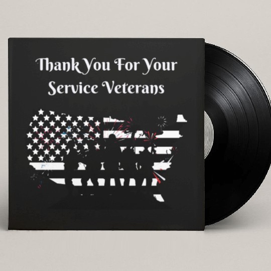 Thank You For Your Service Veterans day US Army Custom Vinyl Record Sleeves