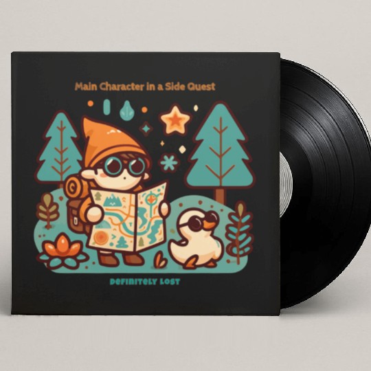 Main Character in a Side Quest Custom Vinyl Record Sleeves