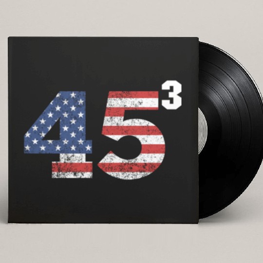 Trump 2028 45³ President Trump '28 45 Cubed45³ swe Custom Vinyl Record Sleeves