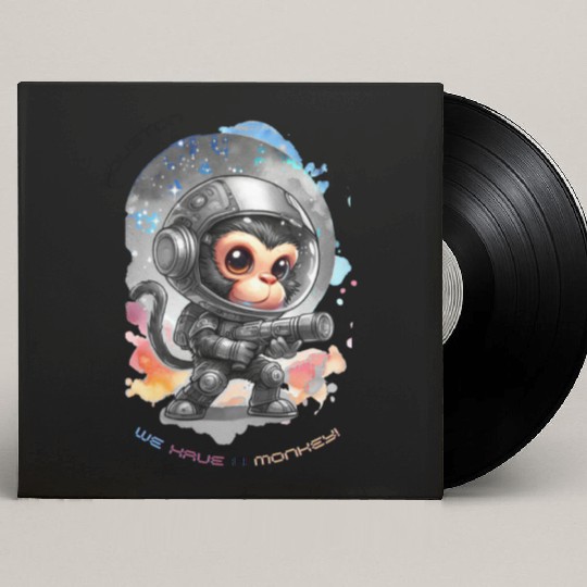 Houston We Have A Monkey Custom Vinyl Record Sleeves
