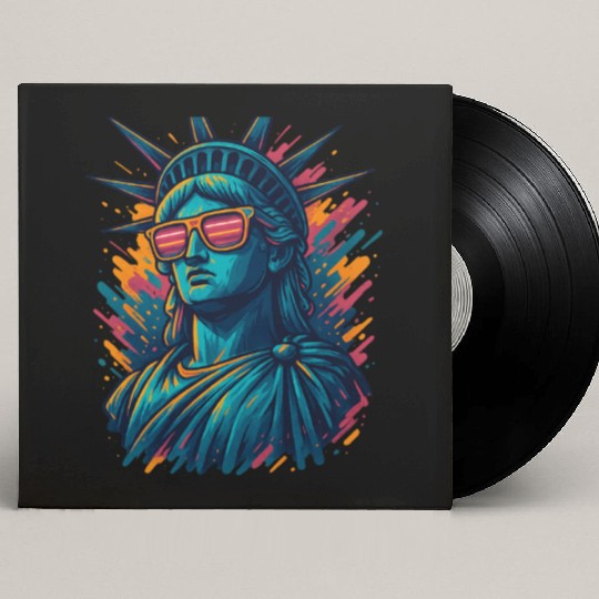 Urban Streetwear Statue of Liberty Custom Vinyl Record Sleeves Design