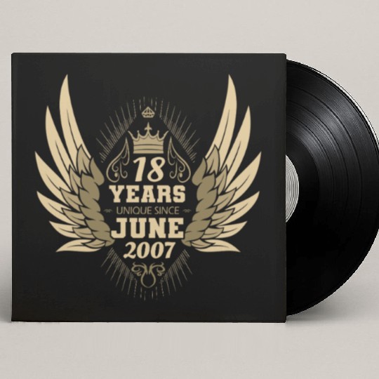Unique angel with wings 18th birthday celebration Custom Vinyl Record Sleeves