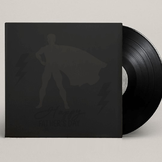 Superhero Dad Silhouette | Father's Day Hero Custom Vinyl Record Sleeves