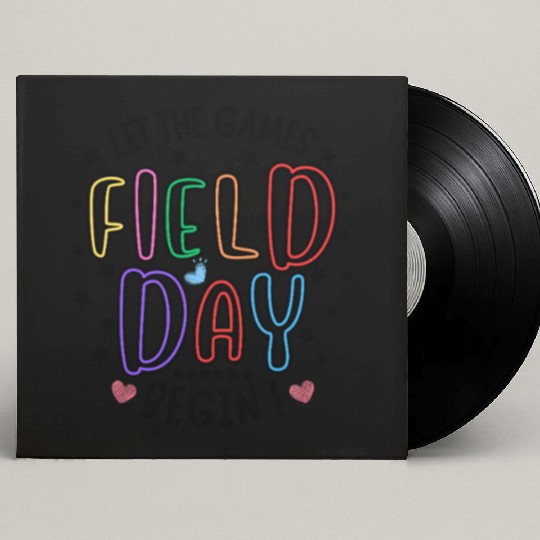 Let The Games Begin Field Day Teacher Student Custom Vinyl Record Sleeves