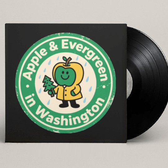 Pacific Northwest Charm Washington Vintage Apple Custom Vinyl Record Sleeves