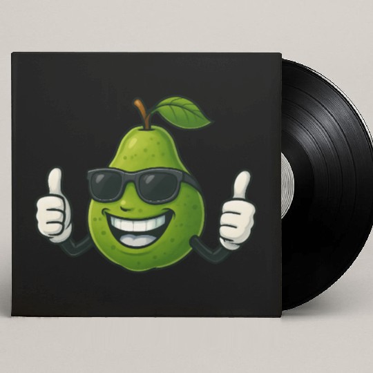 Cute cartoon pear guava fruit summer joy Custom Vinyl Record Sleeves