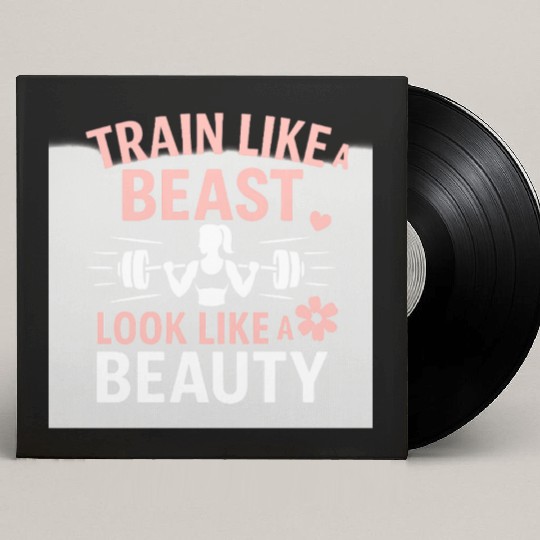 Train Like a Beast, Look Like a Beauty – Gym Motiv Custom Vinyl Record Sleeves