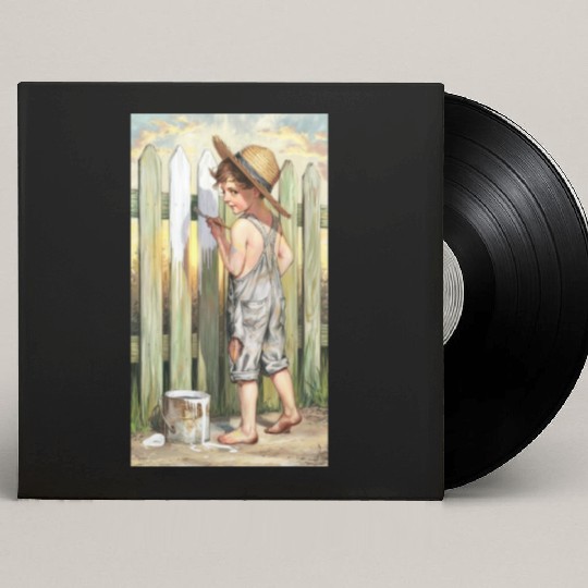 a vintage inspired charcoal and colored Gnkjj Custom Vinyl Record Sleeves