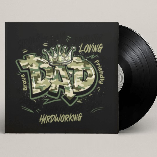 Camo Dad Design Custom Vinyl Record Sleeves