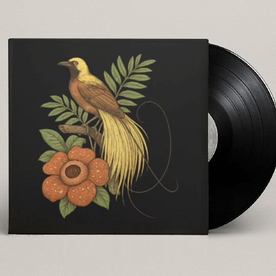 Bird of Paradise Rafflesia Custom Vinyl Record Sleeves