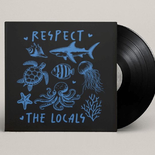 Beach Vacation Respect the locals Custom Vinyl Record Sleeves