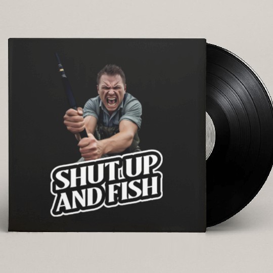 Shut Up And Fish (Fishing) Custom Vinyl Record Sleeves