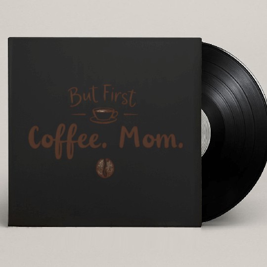 But First, Coffee. Mom. – Cozy & Funny Motherhood Custom Vinyl Record Sleeves