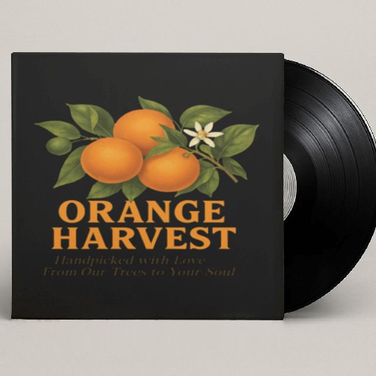 Sunkissed Groves Orange Harvest Custom Vinyl Record Sleeves