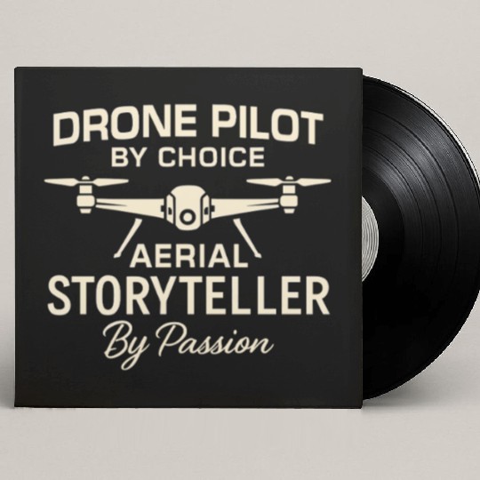 Drone Photographer FPV Freestyle Pilot Aerial Custom Vinyl Record Sleeves