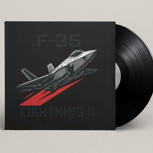 F-35 Lightning II Stealth Fighter Jet Art Custom Vinyl Record Sleeves