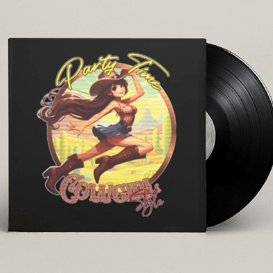 Cowgirl Party Time Custom Vinyl Record Sleeves