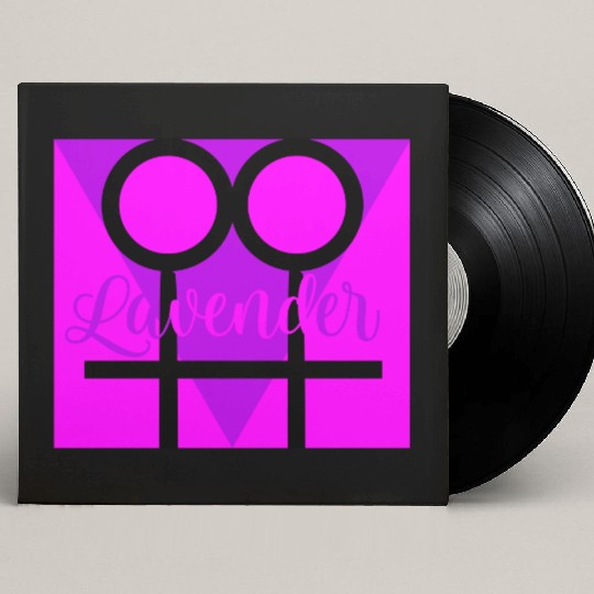 Women Symbol with Lavender Triangle Custom Vinyl Record Sleeves