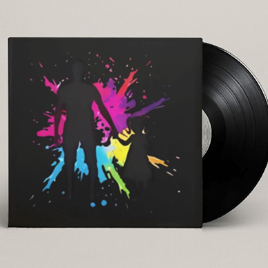 Father & Daughter Holding Hands Splashback design Custom Vinyl Record Sleeves